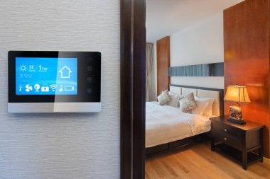 akıllı ekran akıllı ev ve modern yatak odası