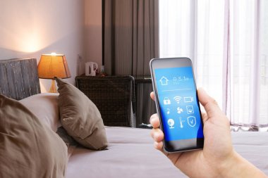 akıllı ekran akıllı ev ve modern yatak odası