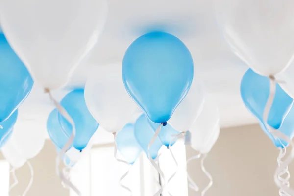 Balões Azuis Festa Aniversário — Fotografia de Stock