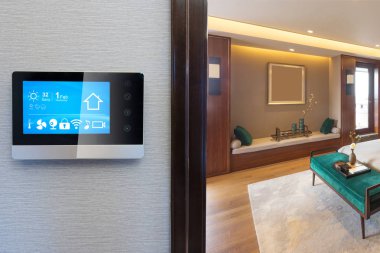 akıllı ekran akıllı ev ve modern yatak odası