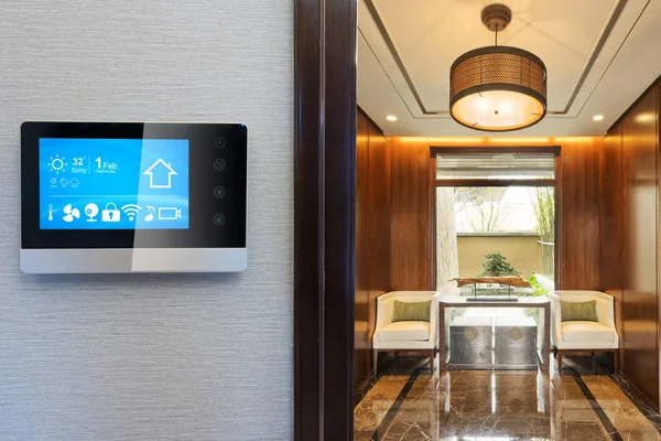 Smart Screen Smart Home Modern Living Room — Stock Photo, Image
