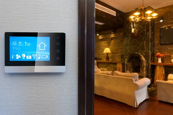 Smart Screen Con Smart Home Ristorante Moderno Hotel Moderno — Foto Stock