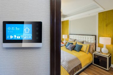 akıllı ekran akıllı ev ve modern yatak odası