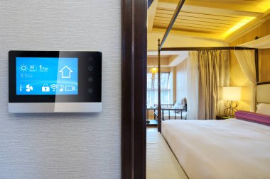 akıllı ekran akıllı ev ve modern yatak odası