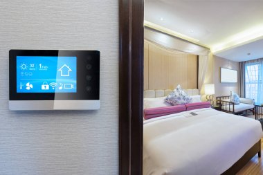 akıllı ekran akıllı ev ve modern yatak odası