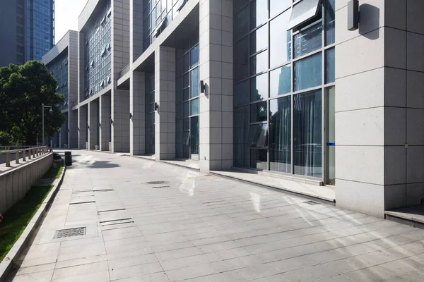 Sendero Vacío Cerca Pared Del Edificio Moderno Hangzhou — Foto de Stock