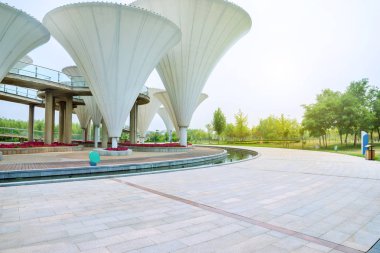 Dev lambaları beyaz mantar ile modern bir kare şeklinde