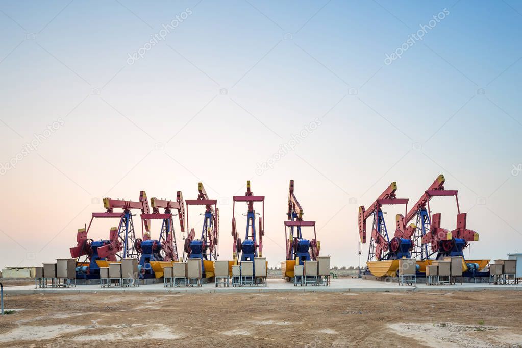 oilfield with many pump units