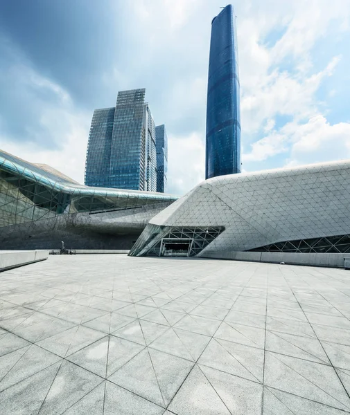 Empty Modern Square Skyscrapers Modern City — Stock Photo, Image