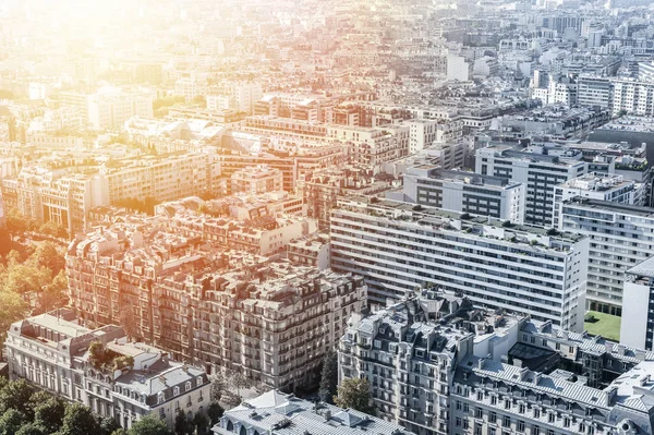 Veduta aerea di Parigi al tramonto — Foto Stock
