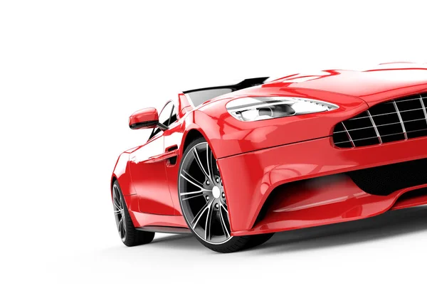 Samochód czerwony luksusowy na białym tle na białym tle — Zdjęcie stockowe