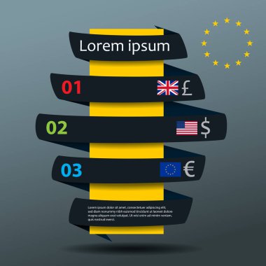 Soyut bilgi grafikleri sayı şablonu