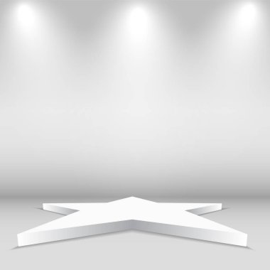 Empty stage, vector background clipart