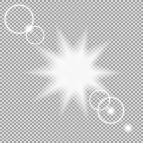 ベクトル透明な太陽の光 — ストックベクタ