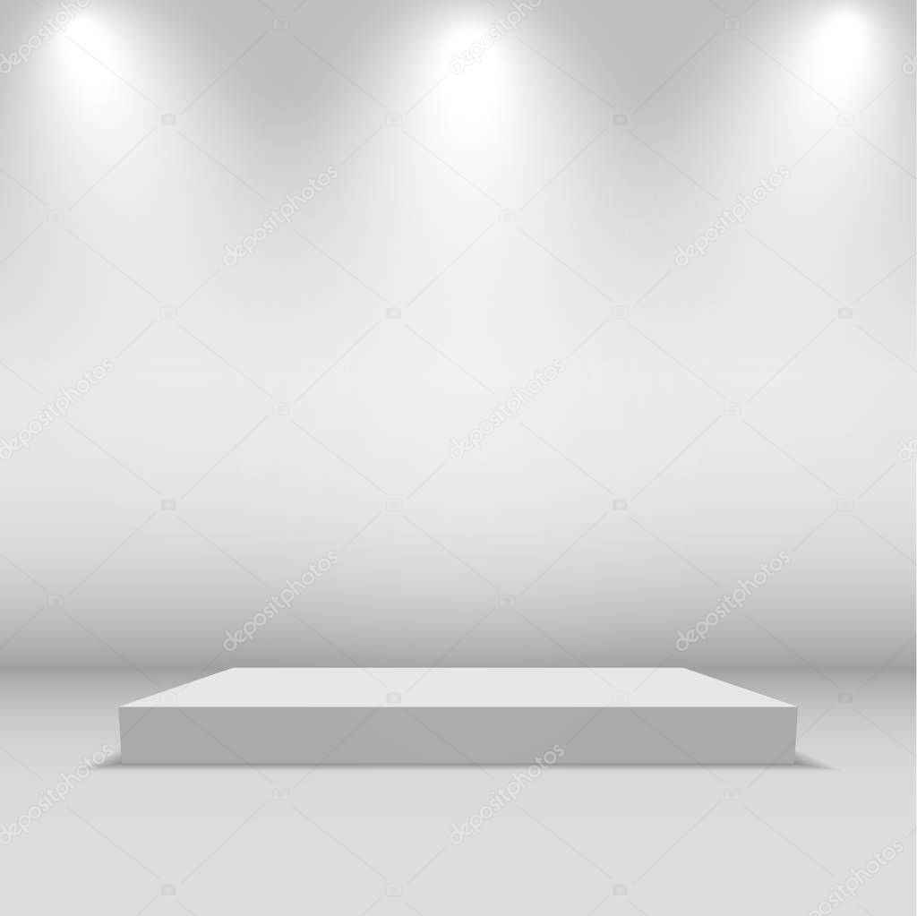 Empty stage, vector background