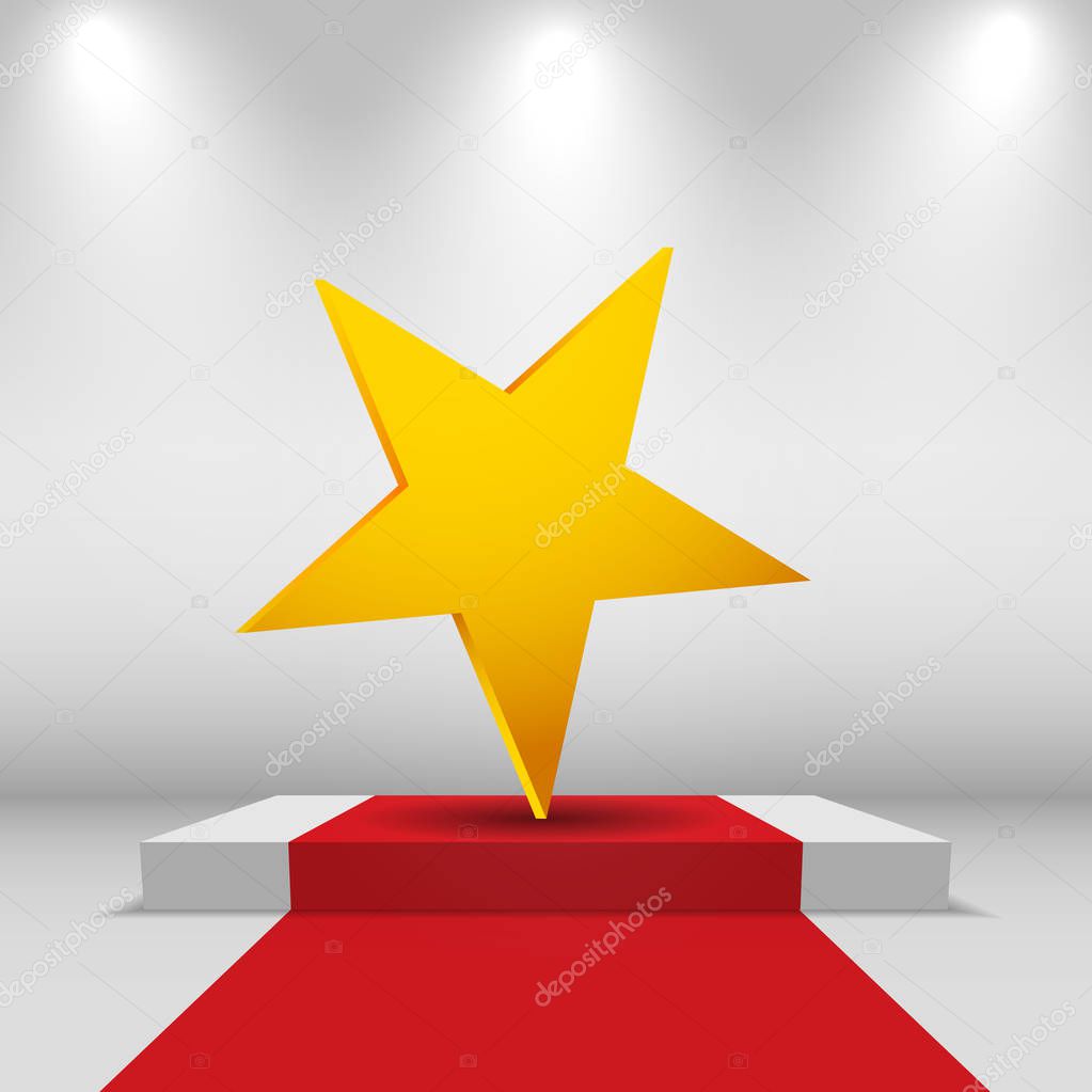 Empty stage, vector background