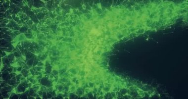 Pleksus soyut şekli bir siyah arka plan üzerinde hareket