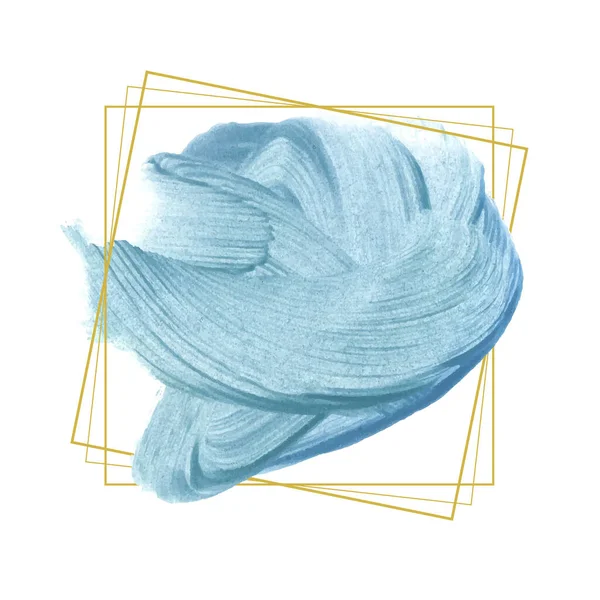 Геометрические Рамки Синей Акварельной Иллюстрации — стоковое фото