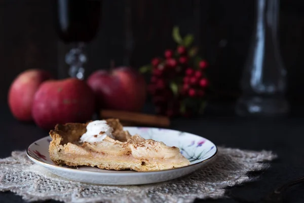 Tarta de manzana francesa tradicional — Foto de Stock