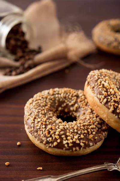 stock image Sweet donut with chocolate