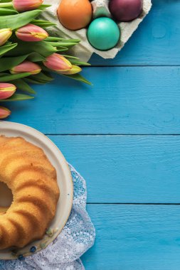 Ahşap Paskalya arka plan metin için boş alan ile