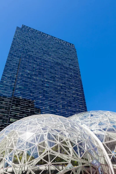 Sede centrale e sfere aziendali Amazon, Seattle, Washington — Foto Stock