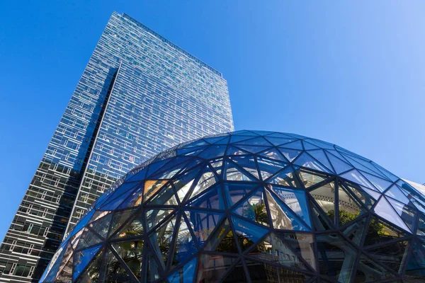 Centrala firmy Amazon i sfer, Seattle, Washington — Zdjęcie stockowe