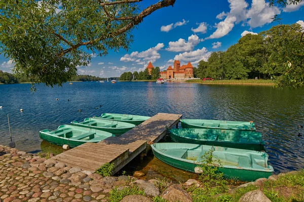 Burg der Insel Trakai in Litauen — Stockfoto