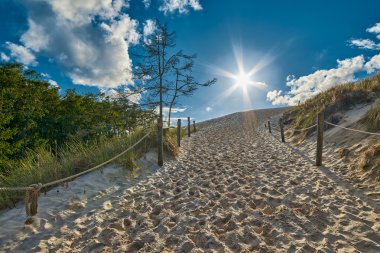 Sonsuz Sandy Dunes Leba Polonya