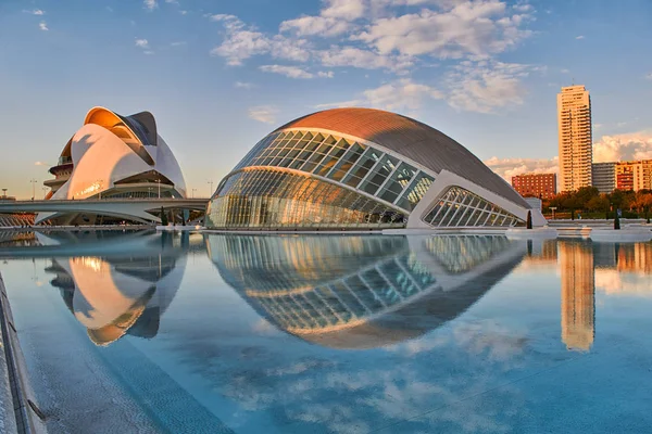 Complejo Panorama de la Ciudad de las Artes y las Ciencias de Valencia — Foto de Stock