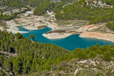 Guadalest Gölü Vadi Manzaralı, Alicante, İspanya