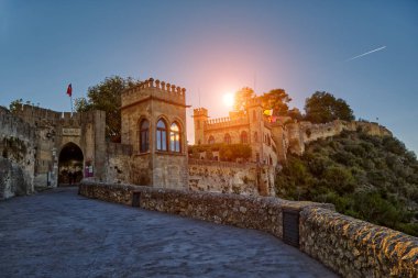 Xativa Castle at Sunset, Valencia Region of Spain clipart