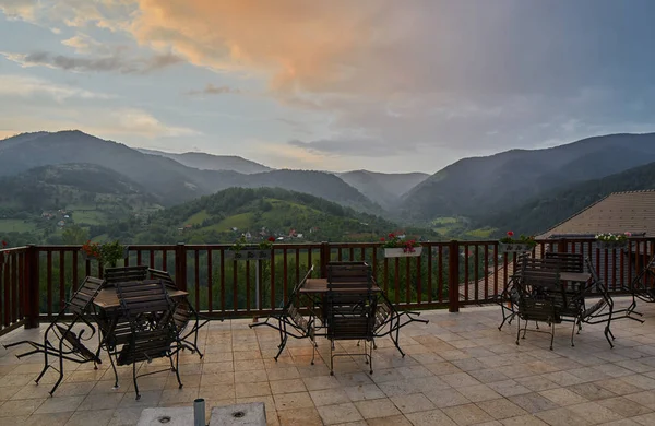 Mokra Gora, Serbia - June 02, 2017: Drvengrad village in Western — Stock Photo, Image