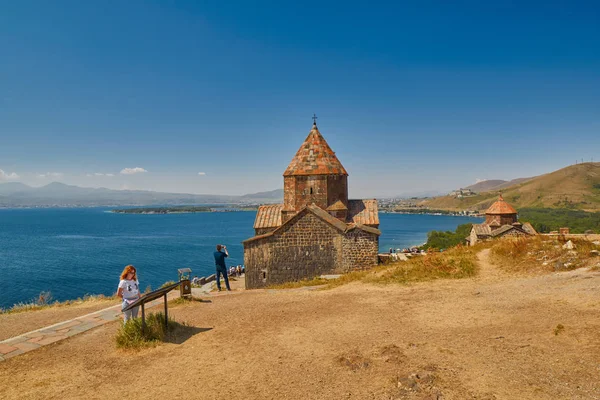 SEVANAVANK MONASTERY, ARMENIA - 02 AUGUST 2017: Famous Sevanavan — Stock Photo, Image