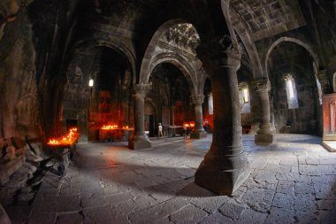 Geghard Manastırı, Ermenistan - 04 Ağustos 2017: Geghard Manastırı 