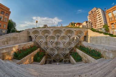 Erivan'da basamaklı merdiven