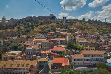 Tiflis, Gürcistan - 31 Temmuz 2017: Tbilisi CIT üzerinden panoramik görünüm