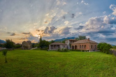 Mtsheta, Gürcistan Antioqia kilisede Panoraması