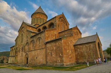 Mtsheta, Gürcistan - 31 Temmuz 2017: Mt Svetitskhoveli Katedrali