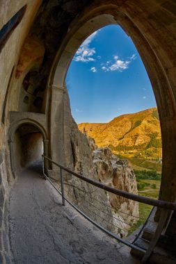Vardzia dağın mağara kasaba Gürcistan '