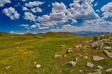 Yüksek irtifa soyut dağ manzarası 