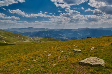 Yüksek irtifa soyut dağ manzarası 