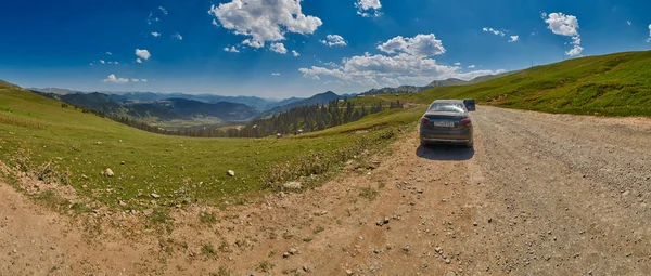 ADJARA, GEÓRGIA - 08 DE AGOSTO DE 2017: Panorama da Paisagem Akhaltsikhe — Fotografia de Stock