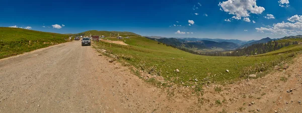 ADJARA, GEORGIA - 08 AGOSTO 2017: Panorama paesaggistico Akhaltsikhe — Foto Stock