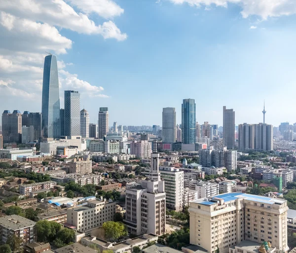 Det moderne bylandskapet tianjin – stockfoto