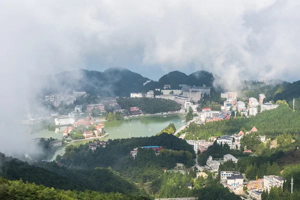 云湖鸟瞰图 — 图库照片