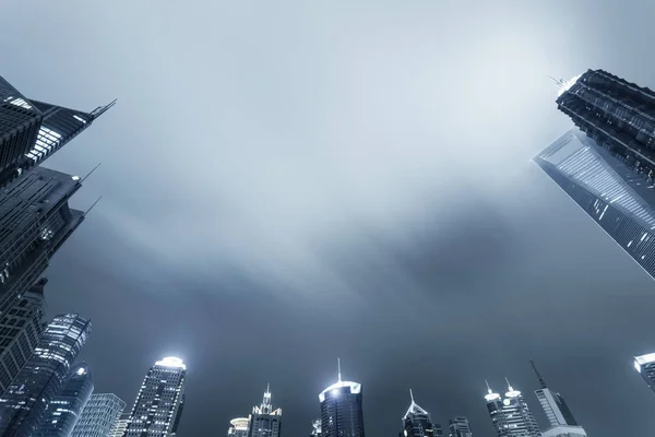 Upward view of shanghai skyline — Stock Photo, Image