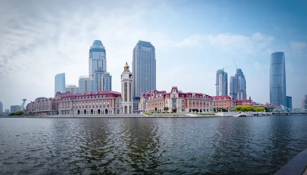 Tianjin Stadtbild von jinwan plaza panorama — Stockfoto