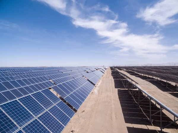 Aerial view of solar energy — Stock Photo, Image