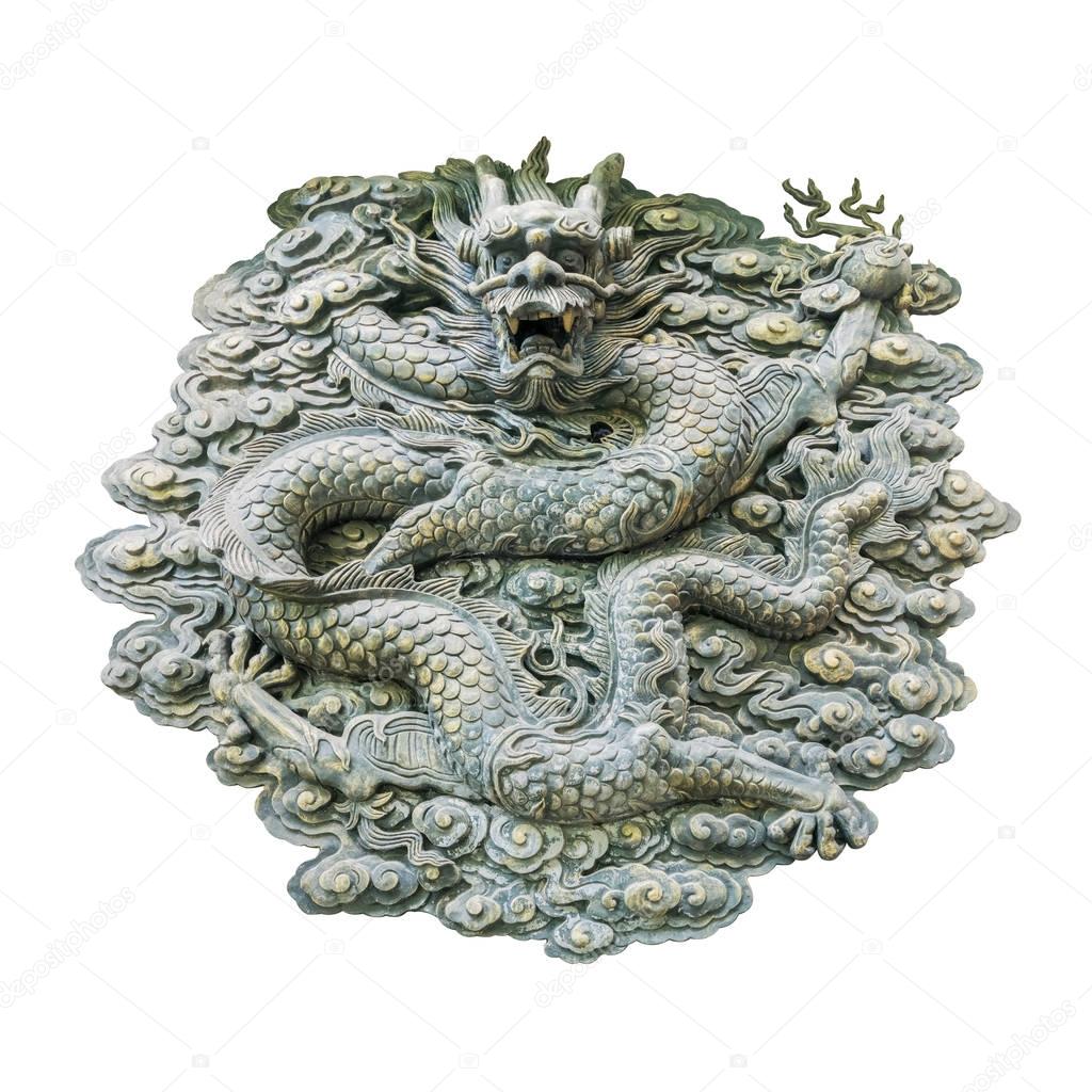 traditional dragon wall isolated